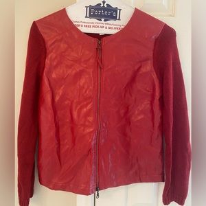 Kim Rogers Petite jacket; polyurethane/cotton/acrylic blend. Great condition. PS